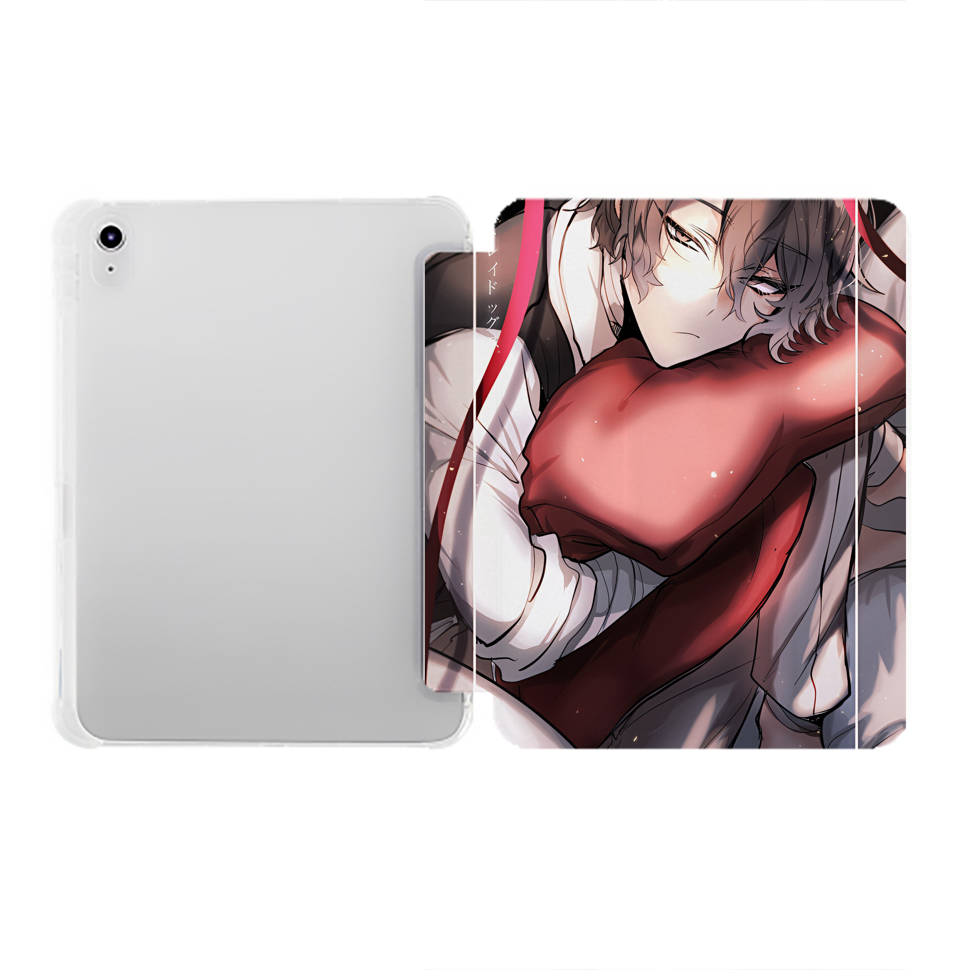 （画像用） 文豪ストレイドッグス Bungo Stray Dogs IPad ケース ペン収納付き 三つ折りスタンド PUレザー×シリコン 対応機種9.5/10.5/10.9インチ